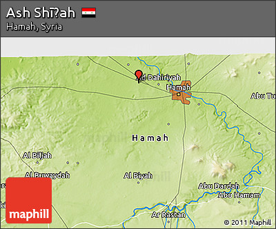 Physical 3D Map of Ash Shīḩah
