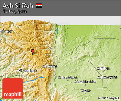 Physical 3D Map of Ash Shīḩah