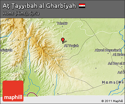 Physical 3D Map of Aţ Ţayyibah Al Gharbīyah