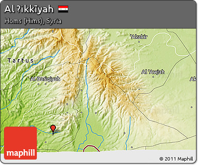 Physical 3D Map of Al Ḩikkīyah