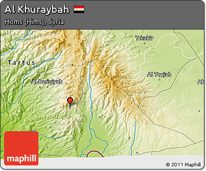Physical 3D Map of Al Khuraybah