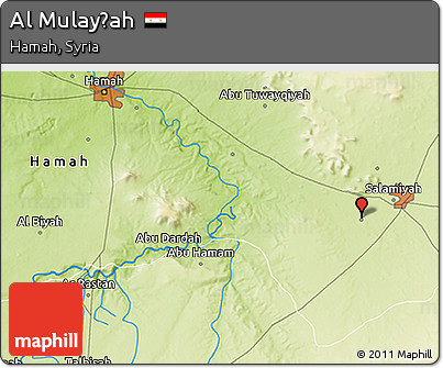 Physical 3D Map of Al Mulayḩah