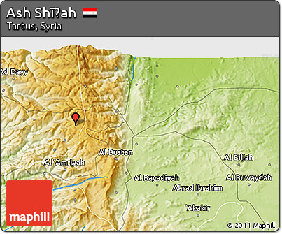 Physical 3D Map of Ash Shīḩah