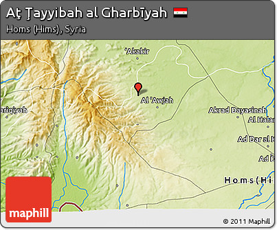Physical 3D Map of Aţ Ţayyibah Al Gharbīyah