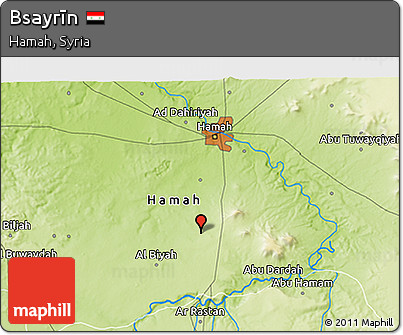 Physical 3D Map of Bsayrīn