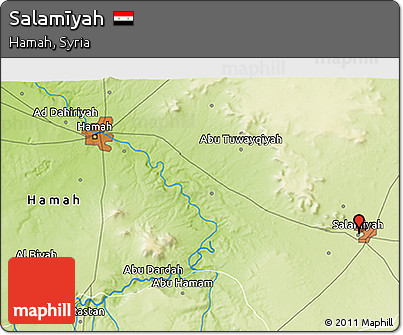 Physical 3D Map of Salamīyah