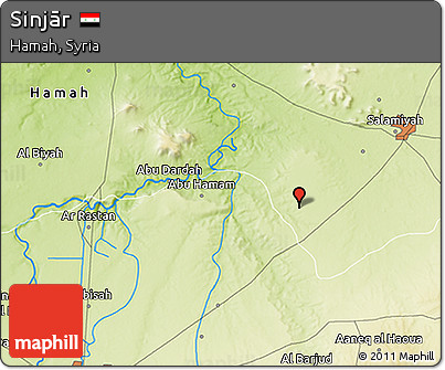 Physical 3D Map of Sinjār