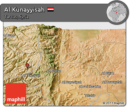 Satellite 3D Map of Al Kunayyisah