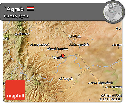 Satellite 3D Map of `Aqrab