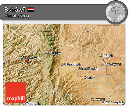 Satellite 3D Map of Bshāwī