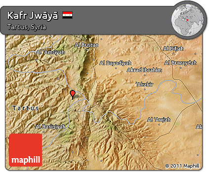 Satellite 3D Map of Kafr Jwāyā