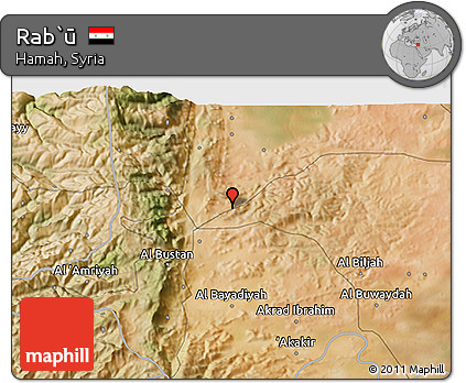 Satellite 3D Map of Rab`ū