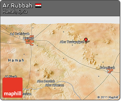 Satellite 3D Map of Ar Rubbah