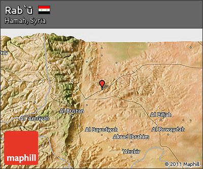 Satellite 3D Map of Rab`ū