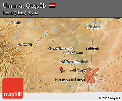 Satellite 3D Map of Umm Al Qaşşāb