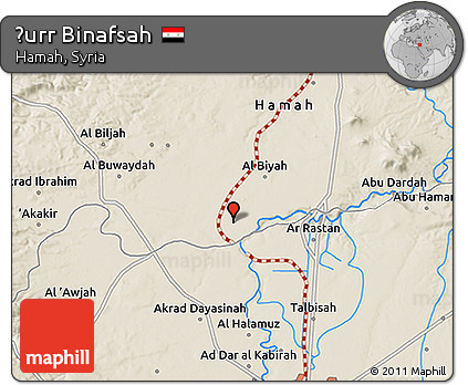 Shaded Relief 3D Map of Ḩurr Binafsah