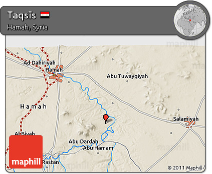 Shaded Relief 3D Map of Taqsīs