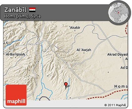 Shaded Relief 3D Map of Zanābīl