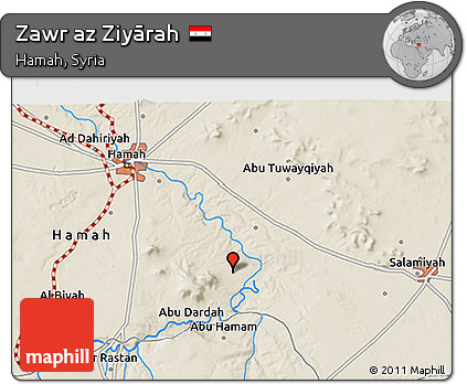 Shaded Relief 3D Map of Zawr Az Ziyārah