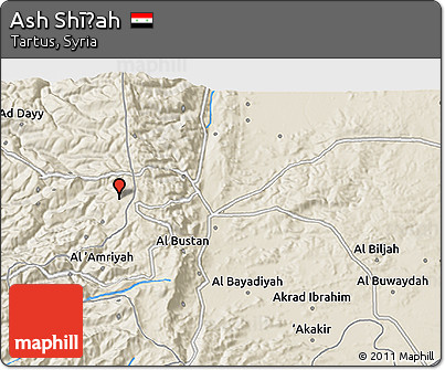 Shaded Relief 3D Map of Ash Shīḩah