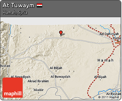 Shaded Relief 3D Map of At Tuwaym