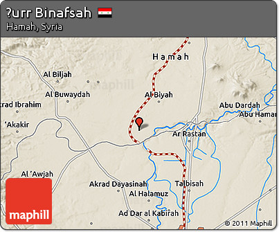 Shaded Relief 3D Map of Ḩurr Binafsah