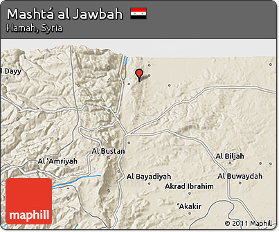 Shaded Relief 3D Map of Mashtá Al Jawbah