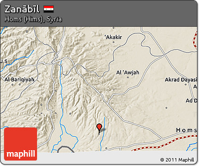 Shaded Relief 3D Map of Zanābīl
