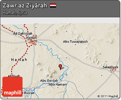Shaded Relief 3D Map of Zawr Az Ziyārah