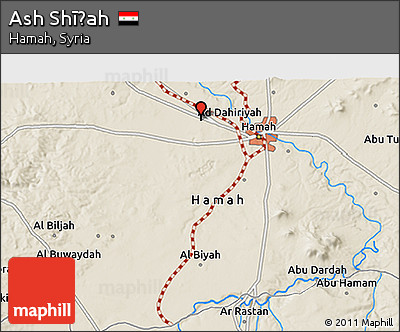 Shaded Relief 3D Map of Ash Shīḩah