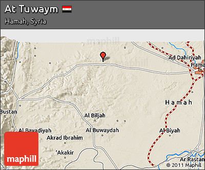 Shaded Relief 3D Map of At Tuwaym
