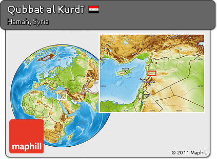 Physical Location Map of Qubbat Al Kurdī