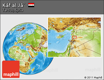 Physical Location Map of Kāf Al Jā`