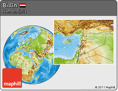 Physical Location Map of Billīn