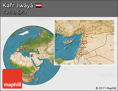 Satellite Location Map of Kafr Jwāyā