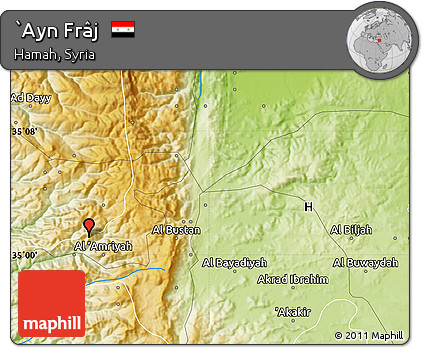 Physical Map of `Ayn Frâj