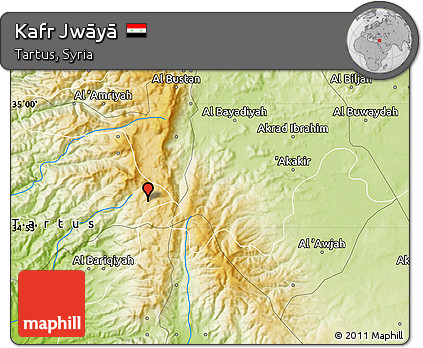 Physical Map of Kafr Jwāyā