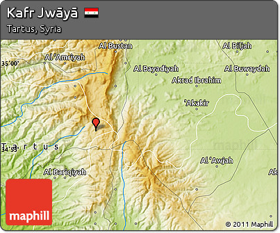 Physical Map of Kafr Jwāyā