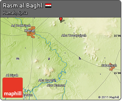Physical Map of Rasm Al Baghl