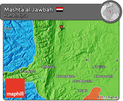 Political Map of Mashtá Al Jawbah