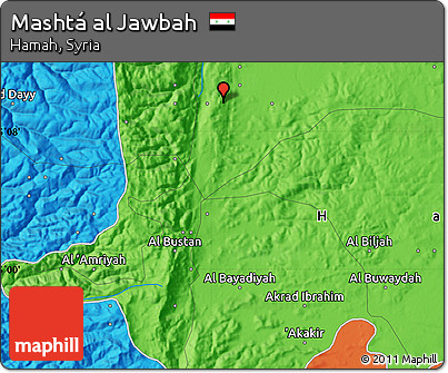 Political Map of Mashtá Al Jawbah