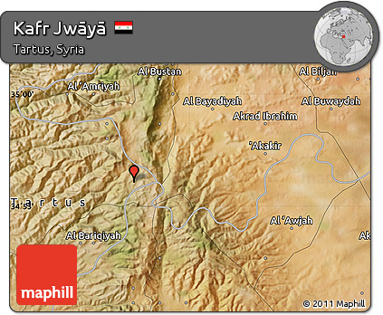 Satellite Map of Kafr Jwāyā
