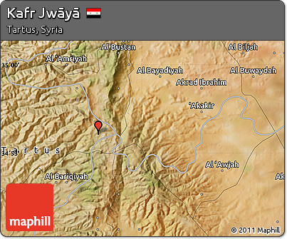 Satellite Map of Kafr Jwāyā