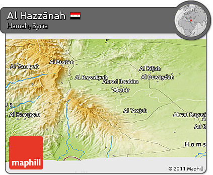 Physical Panoramic Map of Al Hazzānah