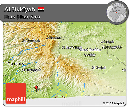 Physical Panoramic Map of Al Ḩikkīyah
