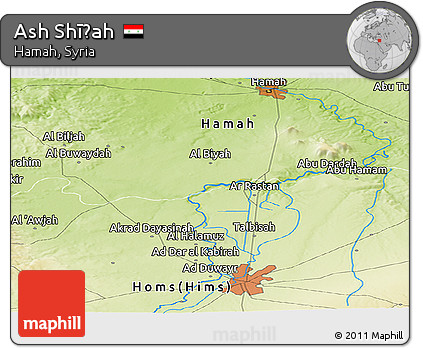 Physical Panoramic Map of Ash Shīḩah