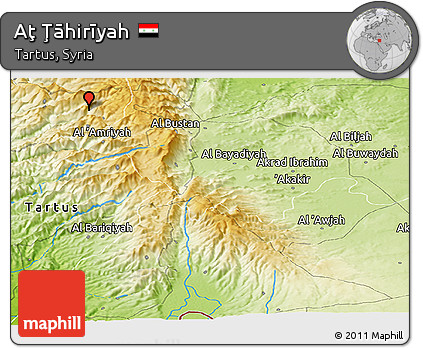 Physical Panoramic Map of Aţ Ţāhirīyah