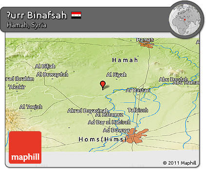 Physical Panoramic Map of Ḩurr Binafsah