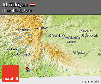 Physical Panoramic Map of Al Ḩikkīyah