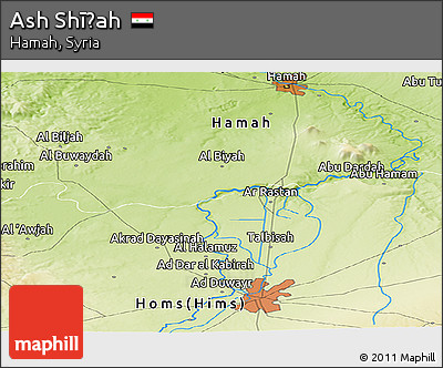 Physical Panoramic Map of Ash Shīḩah